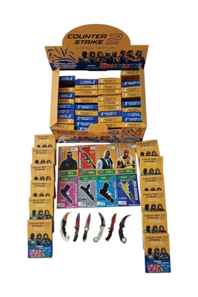 Toys Counter Strıke-2 48 Mini Kutu Oyun Kartları(Her Kutuda 4 Adet Kart ve Eva Bıçak Figürleri Hediye) - 2