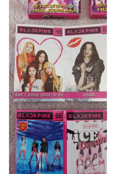 Hureggo black pınk oyun kartı + stıcker set & 18 adet kart + 18 adet stıcker - 3