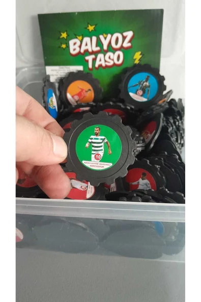 Kiwi Futbolcu Tasoları Balyoz Kalın Futbol Oyun Tasosu Güncel Transferler Futbol Taso 50 Adet - 3