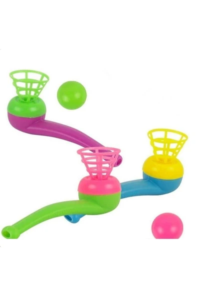 Fresh 4 Adet Pipo Şeklinde Uçan Top Üflemeli Eğlence Parti Top Üfleme Oyunu - 3