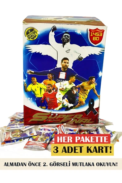 ESER 3 Kart Yeni Seri Süper Final 2023 Orijinal Futbol Kartı 150 Adet 3 Lü Poşet (450 Adet Kart) - 5