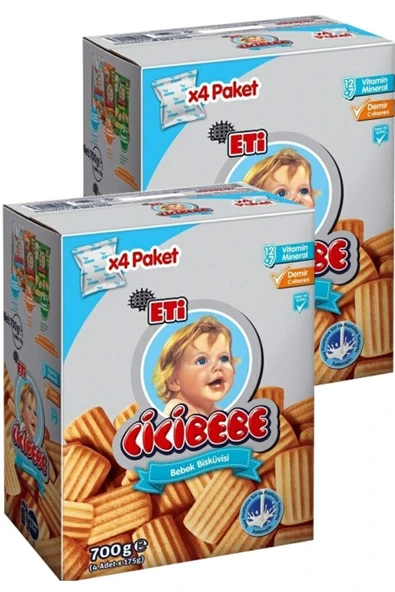 Eti Cicibebe Bebek Bisküvisi 700 gr x 2 Adet