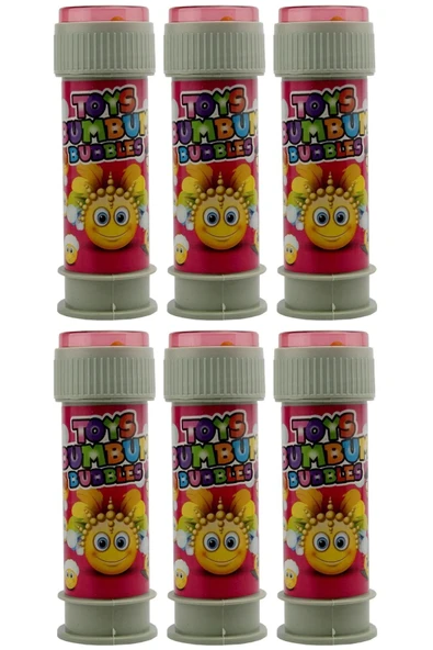 TOYS BUMBUM Üflemeli Köpük Baloncuk Nostaljik Eğlenceli 6 adet