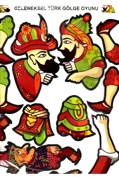 şahane parti Karagöz Hacivat Geleneksel Gölge Oyunu Karton Kukla