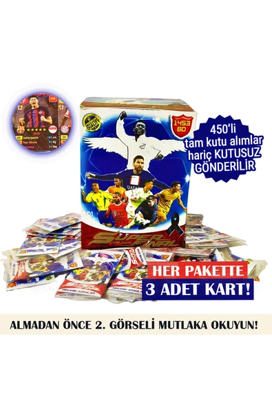 ESER 3 Kart Yeni Seri Süper Final 2023 Orijinal Futbol Kartı 150 Adet 3 Lü Poşet (450 Adet Kart) - 7