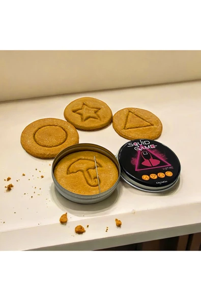 Gold Garden Squid Game Kurabiye Şekeri Oyunu | Dalgona Kurabiye Şekeri Oyunu. - 2