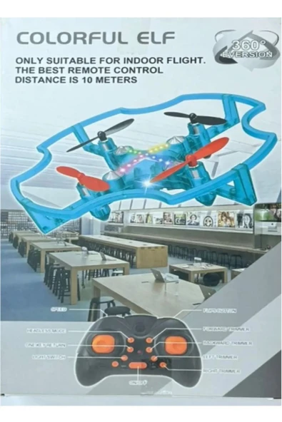 DuyuMarket Havada Stabil Kalabilen Akrobat Mini infrared technology Drone 360° Mini Kamerasız başlangıç seviye - 3