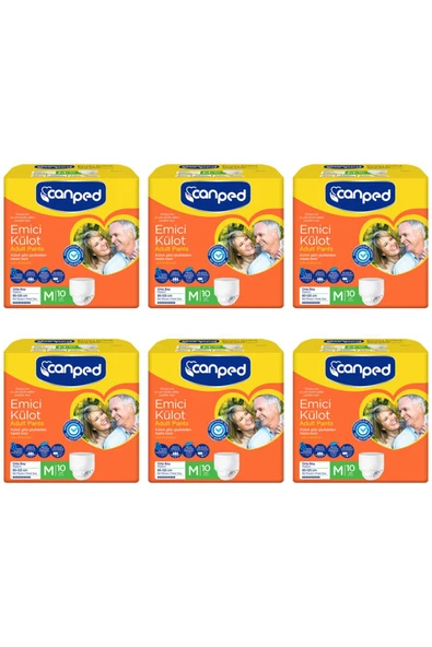 Canped Emici Külot Orta Boy M 8’li X 6 Adet
