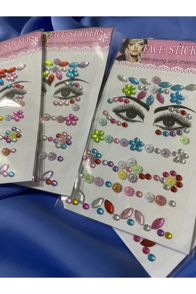 ShineBBCosmetic Renkli Ve Gümüş Yüz Ve Vücut Taşı 4 Paket - 6