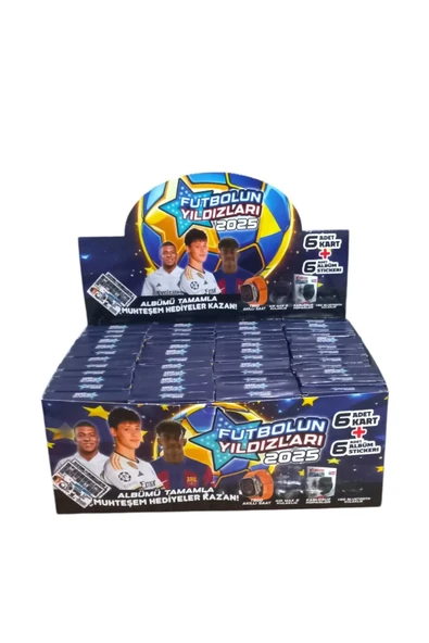 Toys Futbolun Yıldızları 2025 Albümü Tamamla Muhteşem Hediyeleri Kazan Güncel Transferler 48 Mini Kutu - 3