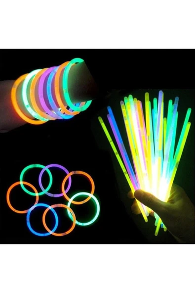 Glow Stick Parti Bilekliği Kolye Neon Işık Doğum Günü Partisi Cadılar Bayramı Halloween Düğün Floresan Sticks - 5