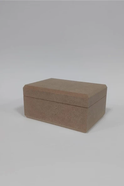 Yıldız Hobi Kırtasiye Boyanabilir Ham Mdf Dikdörtgen Kutu (13x9x6.5 Cm)