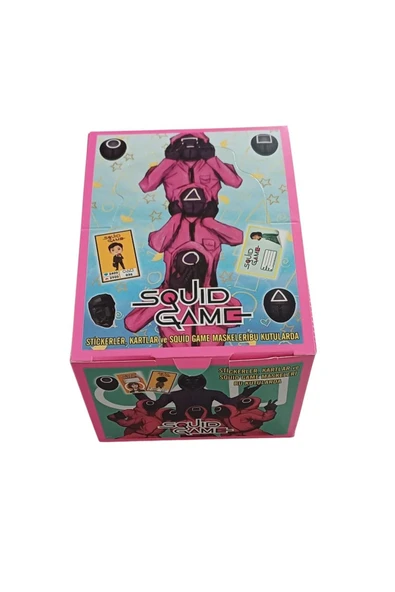Squid Game Karakter Kartları Jokeri Bul Maskeyi Kazan -24 Minik Kutu 48 Sticker 144 Karakter Kartı