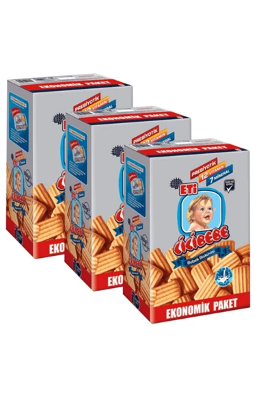 Eti Cicibebe Bebek Bisküvisi 100 gr 3 Adet