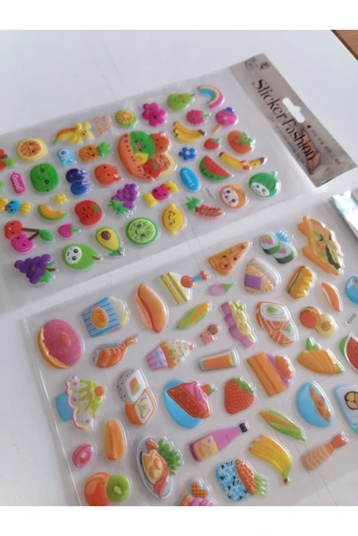 Airbrush Tattoo Çocuk Oyun Sticker Çıkarma Seti Meyve Ve Sebze - 2