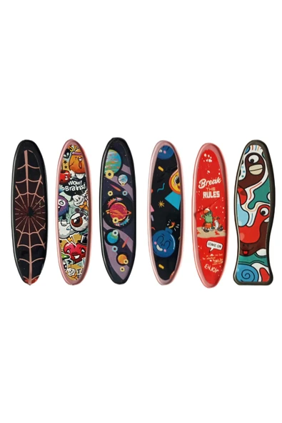 CT-TOYS 6 Adet Parmak Kaykay Seti Farklı Resim N:302