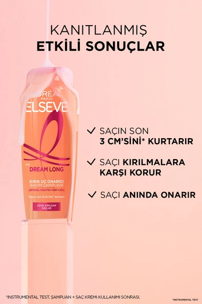 ELSEVE Dream Long Kırık Uç Onarıcı Bakım Şampuanı 300 ml - 4