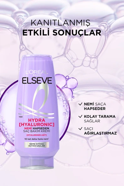 ELSEVE Hydra [Hyaluronic] Nem Dolduran Saç Bakım Kremi 250 ml - 4