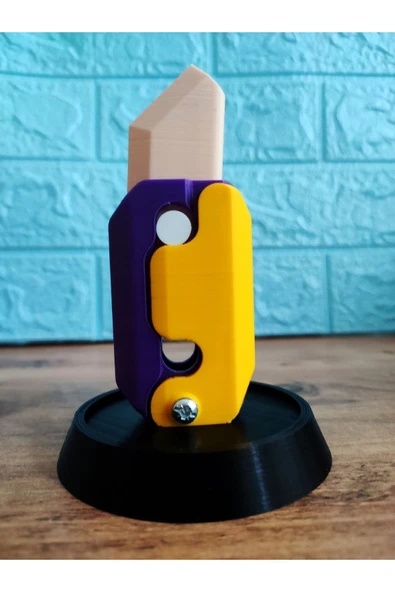 Tezgah3d Gravity Knife (STRES BIÇAĞI) Havuç Bıçak Kıpır Bıçak Farklı Renklerde Oyuncak/mor