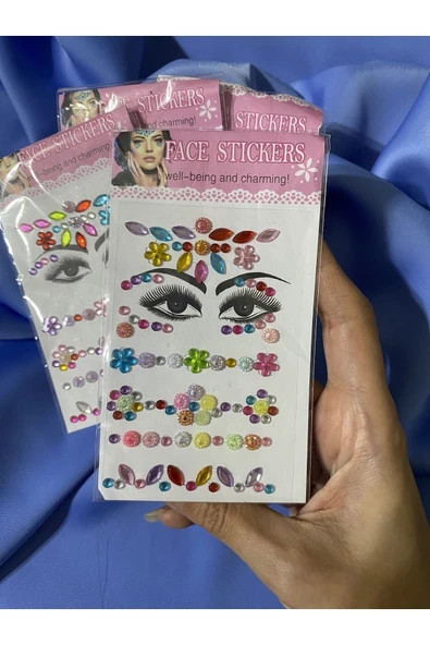 ShineBBCosmetic Renkli Ve Gümüş Yüz Ve Vücut Taşı 4 Paket - 5