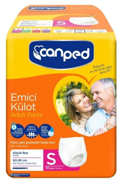 Canped Emici Külot Yetişkin Hasta Alt Bezi Küçük Boy (M) | 8 Adet