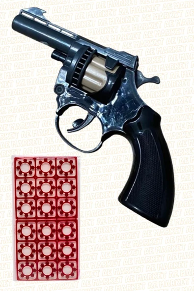 AE Market 18 Kapsül Mantar Mermili Kovboy Tabanca Çat Pat Kapsül Mantar Tabancası Karışık Renk Gönderilir - 4