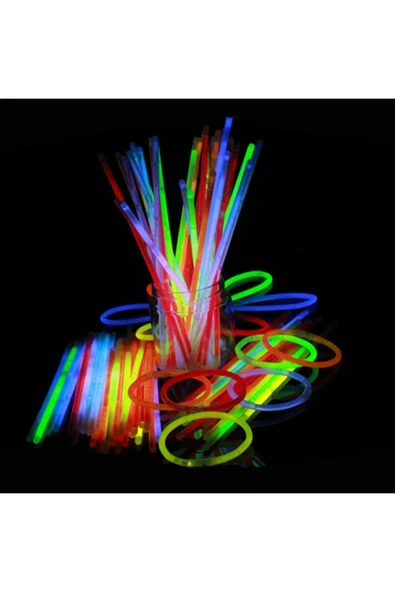Glow Stick Parti Bilekliği Kolye Neon Işık Doğum Günü Partisi Cadılar Bayramı Halloween Düğün Floresan Sticks - 7