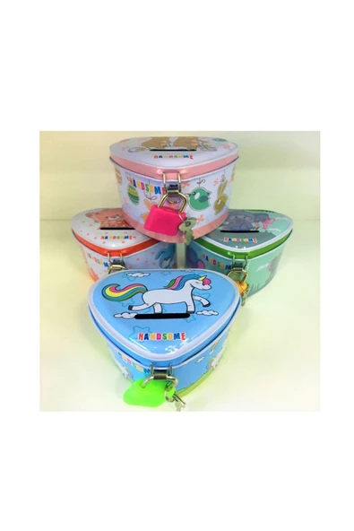 YDGR Küçük Kilitli Kalp Kumbara