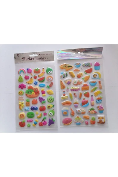 Airbrush Tattoo Çocuk Oyun Sticker Çıkarma Seti Meyve Ve Sebze