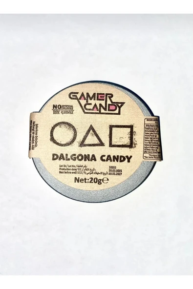 VERT COLLECTİON Squid Game Yenilebilir Şeker Oyunu Tek Adet (Portakal ve Limon Aromalı) - 2