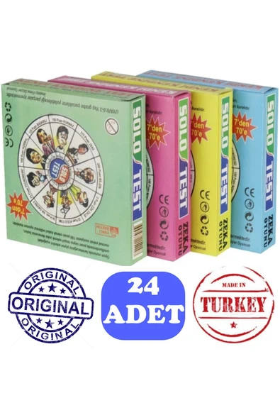 Solo Test Eğlenceli Parti Nostaljik Hediyelik Zeka Oyunu Akıl Oyunu Karne Hediyesi 24 Adet