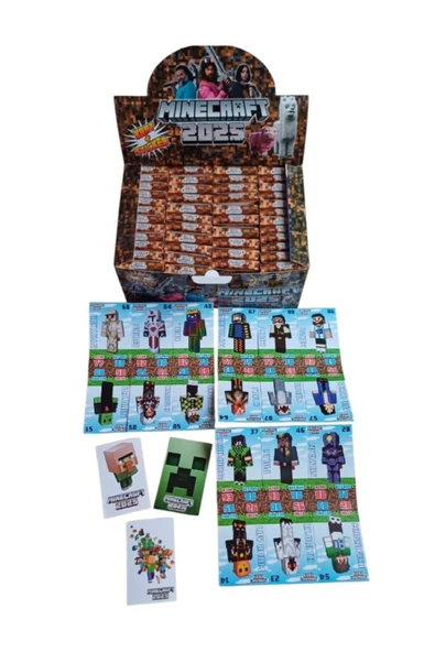 Toys 2025 Karakter Kartları ve Stıcker 48 Adet Mini Kutu (Her Kutuda 6 Kart 1 Stıcker) - 3