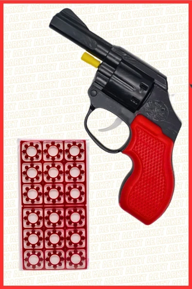 AE Market Plastik Kovboy Tabancası + 18 Kapsül