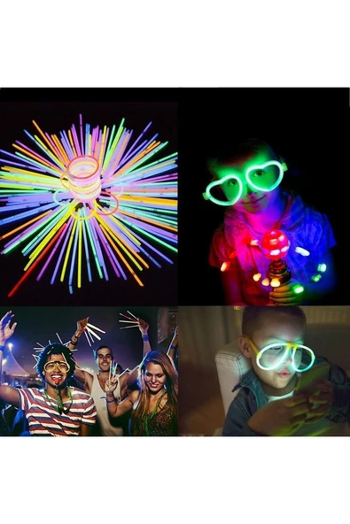 Glow Stick Parti Bilekliği Neon Işık - 4