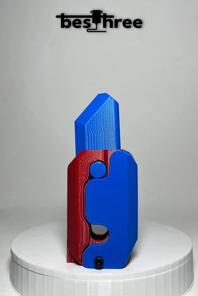 Besthree Gravity Knife- Stres Bıçağı Farklı Renklerde (KIRMIZI-LACİVERT)