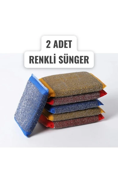 MyClean 2 Adet Premium Renkli Sihirli Bulaşık Süngeri Mucizevi Temizlik - 2