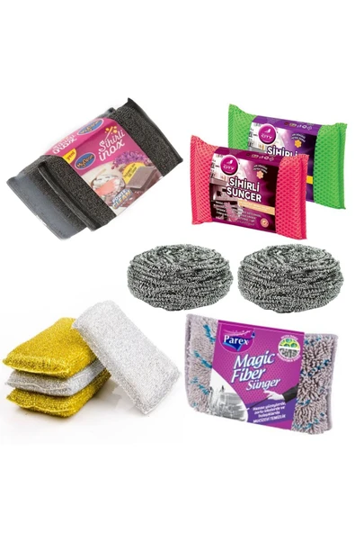 MyClean Power Master Inox Magic Fiber Shine Ovma Telli Bulaşık Temizlik Seti