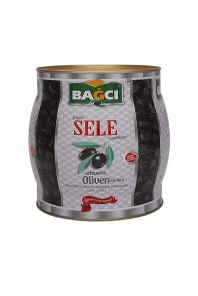 Bağcı Gemlik Yağlı Sele Zeytin ( S Kalibre 291-320 ) 2 Kg Teneke