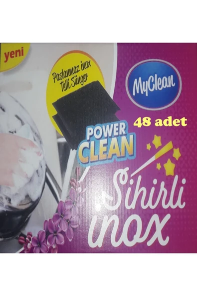 MyClean 2li 24 Çift power Master Inox Paslanmaz Çelik Işlemeli Magic Force Bulaşık Süngeri - 4