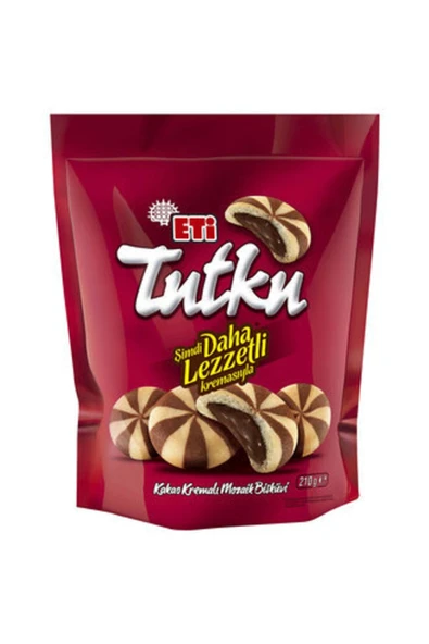 Eti Tutku Torba Kakao Kremalı Mozaik Bisküvi 210 G ( 10 Adet )