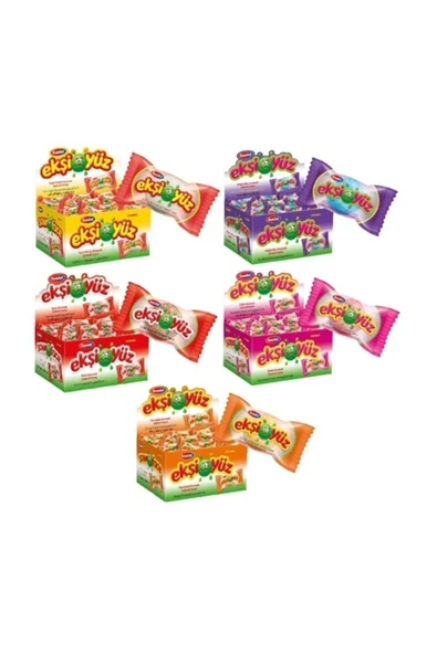 SAADET Ekşiyüz Sakız 5 Çeşit Kutu 500 Adet