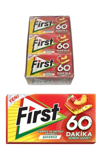 First İnfinity Karpuz Ve Şeftali Aromalı Sakız 27 gr - 12 Adet