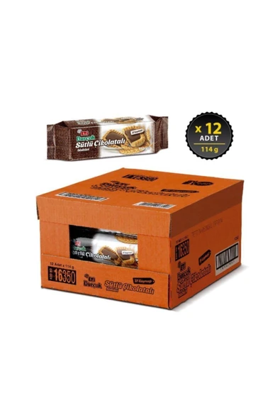 Eti Burçak Sütlü Çikolatalı Bisküvi 114 g x 12 Adet - 2