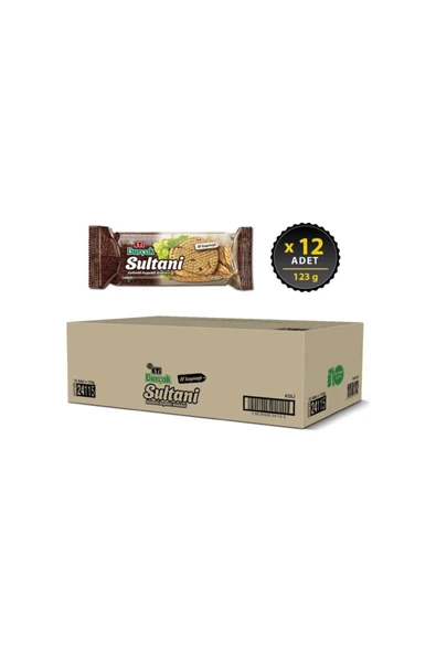Eti Burçak Sultanı Bisküvi 125gr X 12 Adet ürün görseli