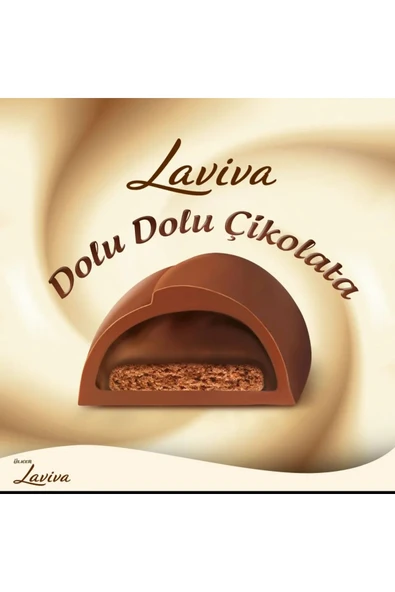 Ülker Kakaolu Bisküvi ve Yoğun Bitter Çikolata Dolgulu Sütlü Çikolata Kaplamalı Laviva 35 Gram x (24 Adet) - 2