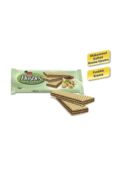 Eti Hoşbeş Fındık Kremalı Gofret 142 g x 20 Adet - 3