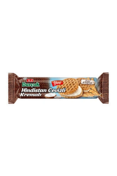 Eti Burçak Hindistan Cevizli Kremalı Bisküvi 100 G ( 10 Adet )