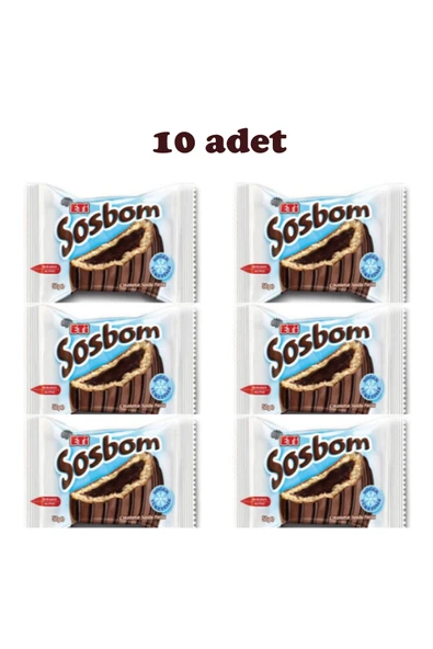 Eti Sosbom Kek 50 Gr Efsane Lezzet 10 Adet