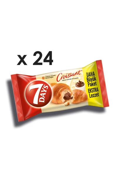 7DAYS Kakao Kremalı Kruvasan 72 Gr 24'lü