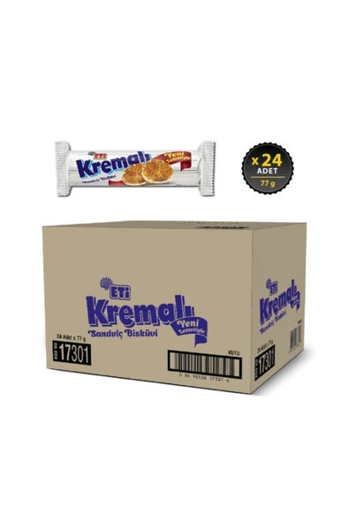 Eti Kremalı Bisküvi 77 g x 24 Adet - 2